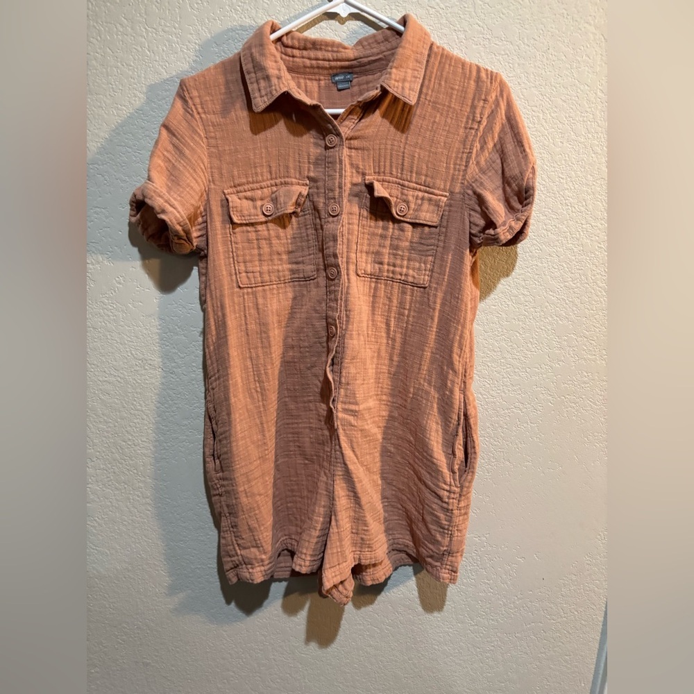 Aerie Cotton Gauze Romper Size Small